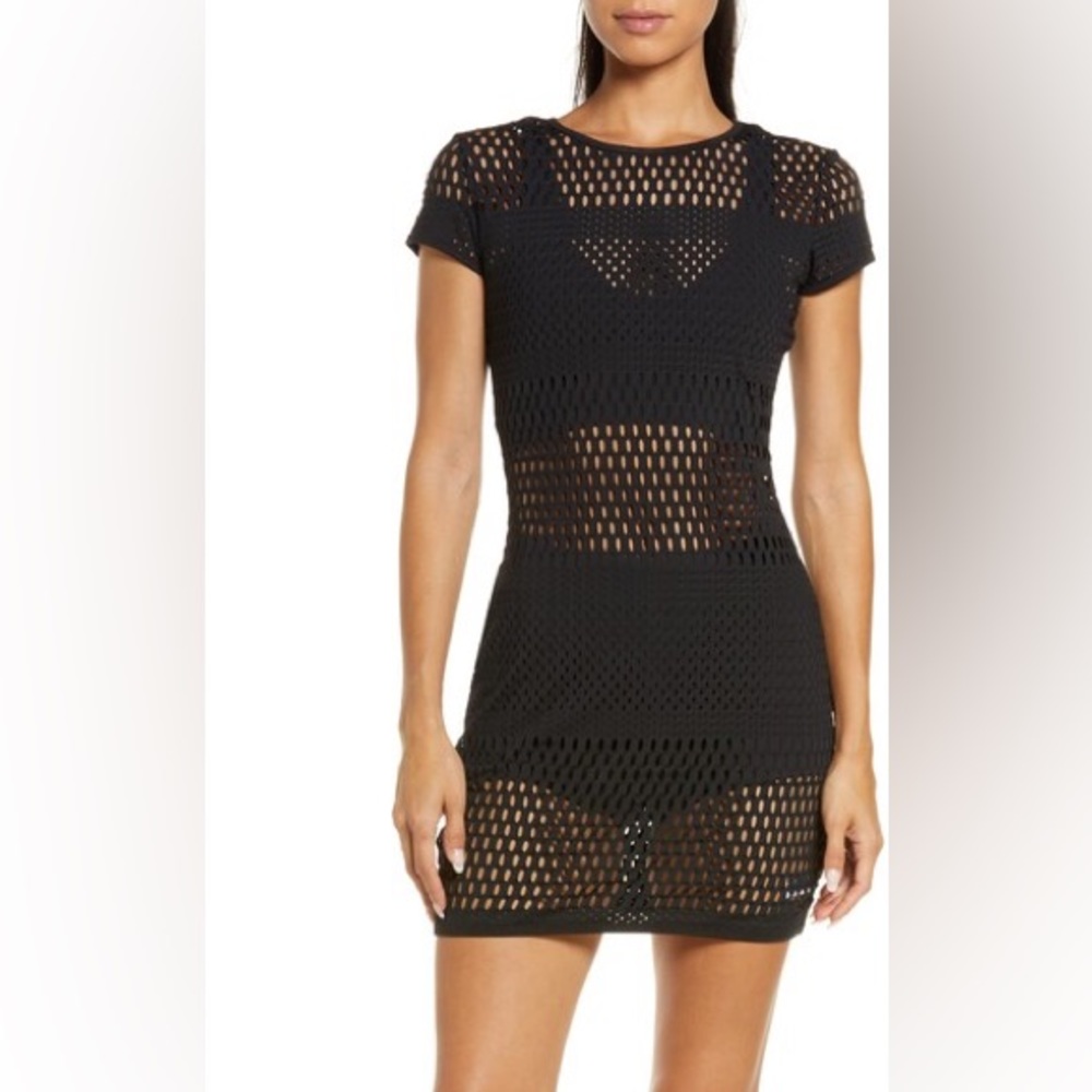 Alo Haute Girl Summer Mesh Body-Con Dress